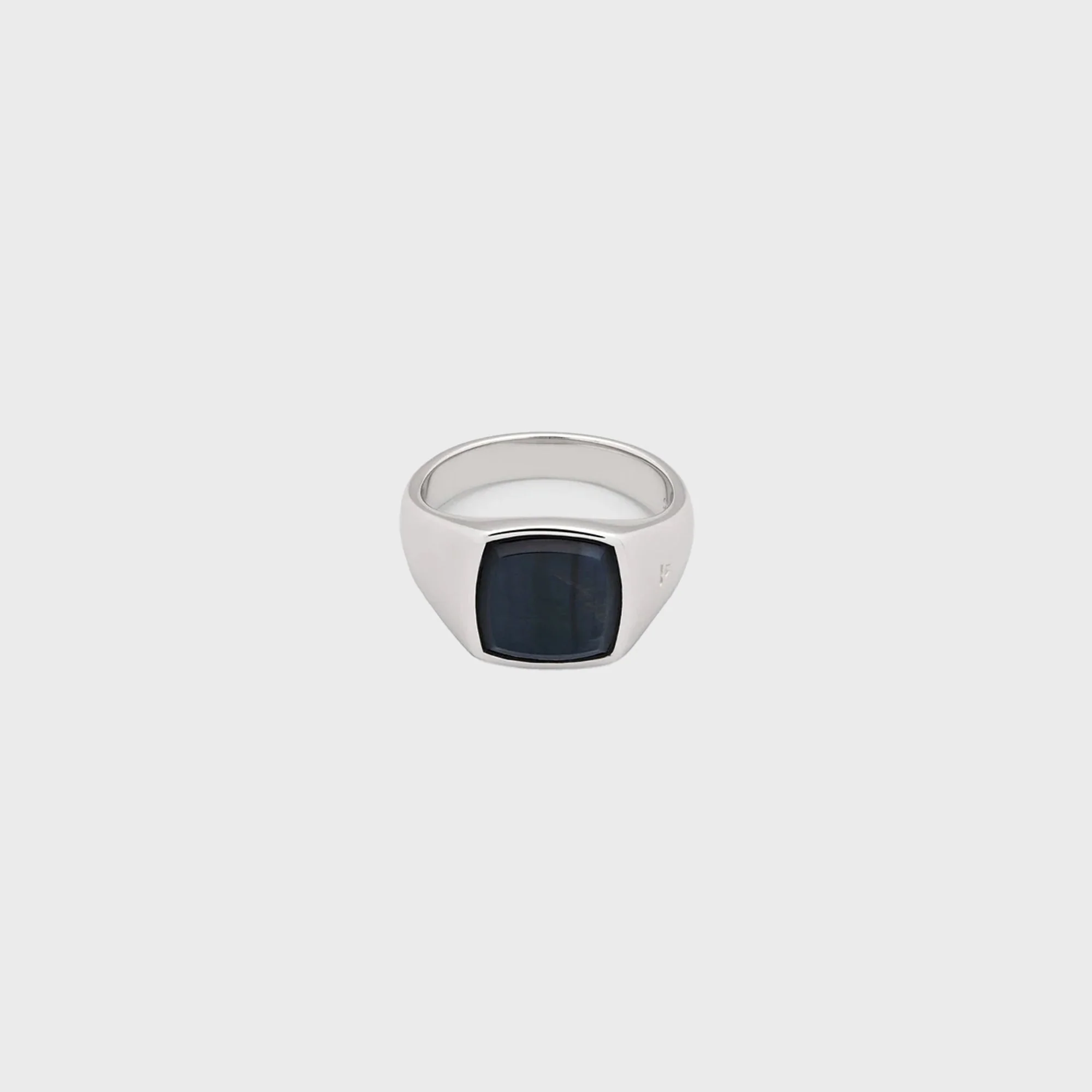 Tom Wood Kay Ring Blue Hawk Eye 60 - Silver