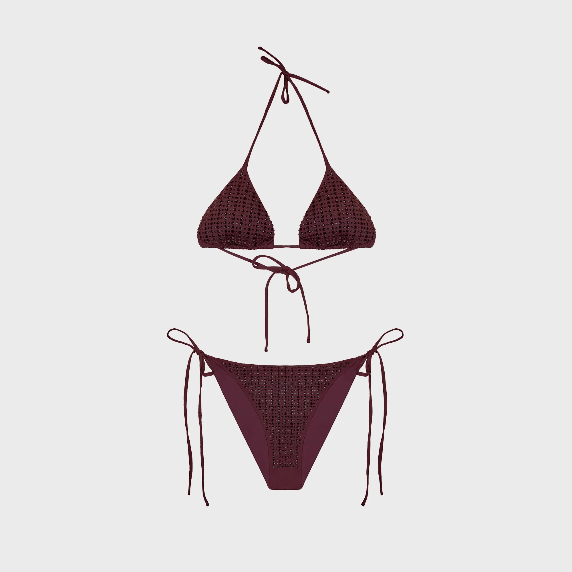Venuja Triangle Bikini Set - Burgundy