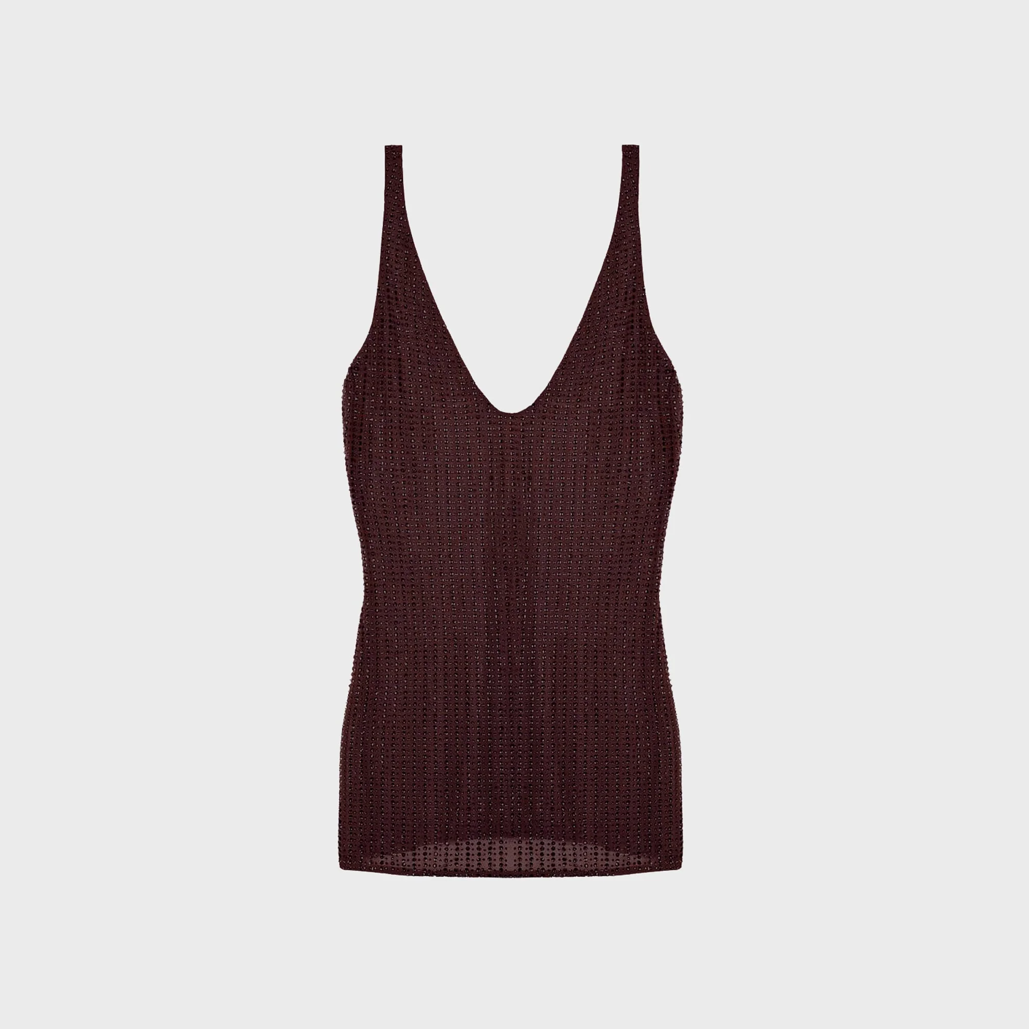 Venuja Crystal Mini Dress - Burgundy