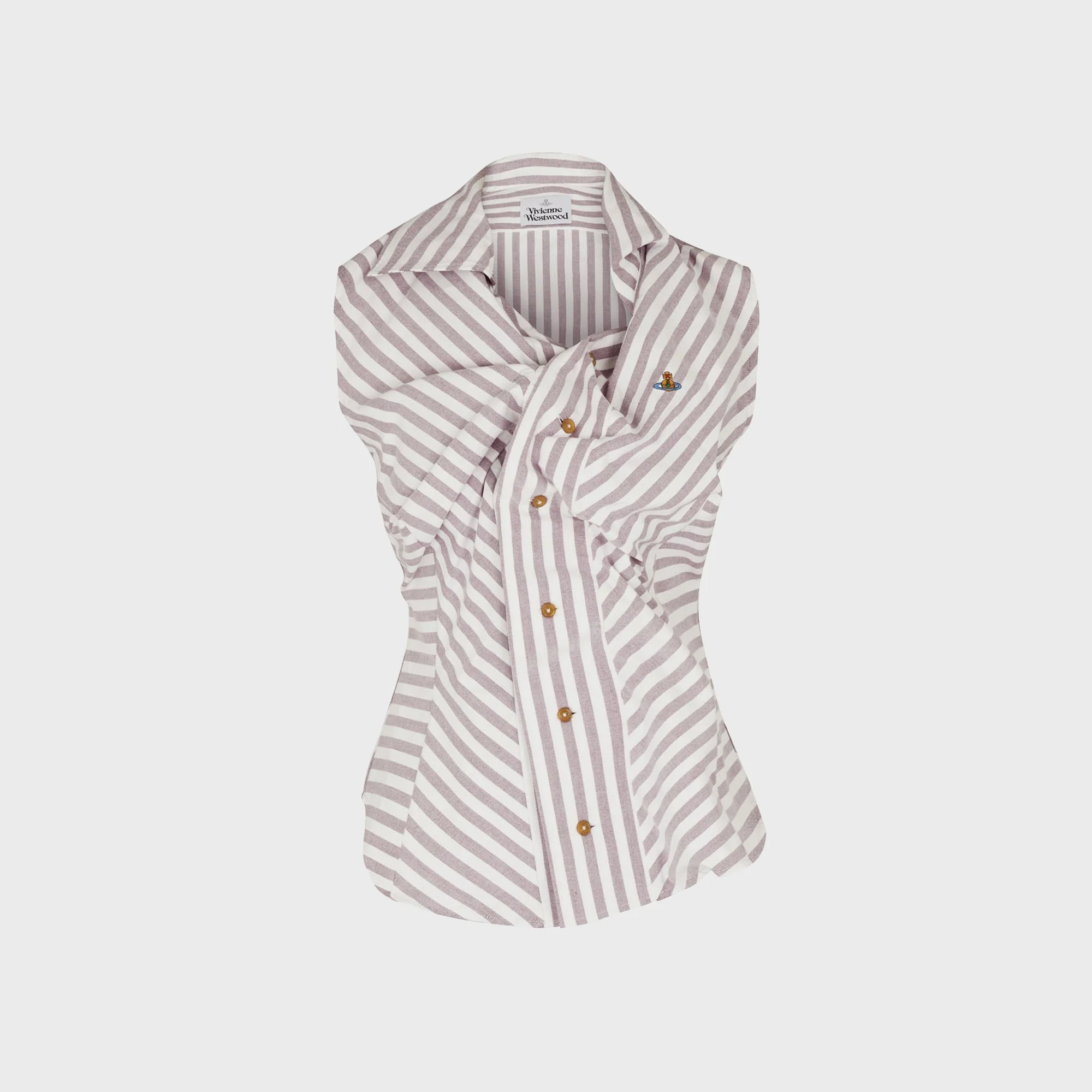Vivienne Westwood Drunken Shirt - Burgundy Stripe