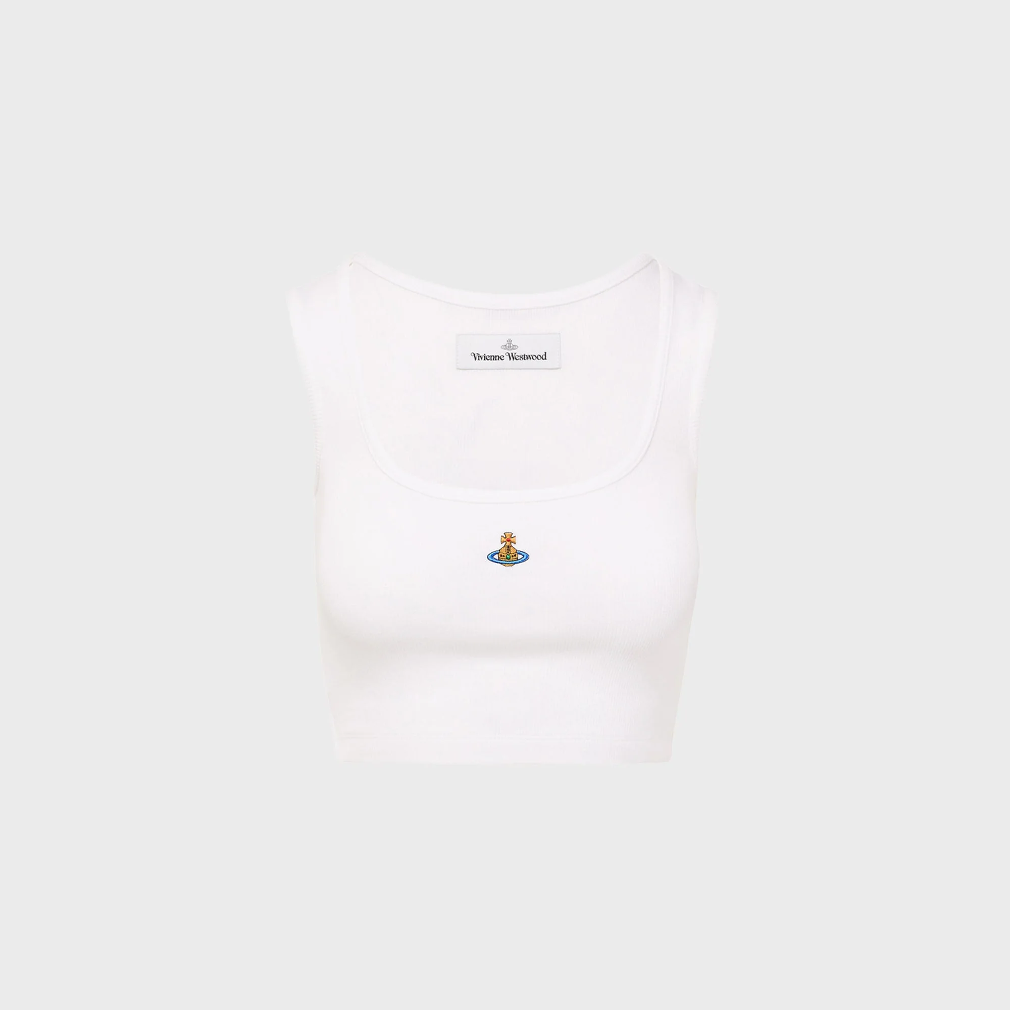 Vivienne Westwood Cropped Rib Vest - White