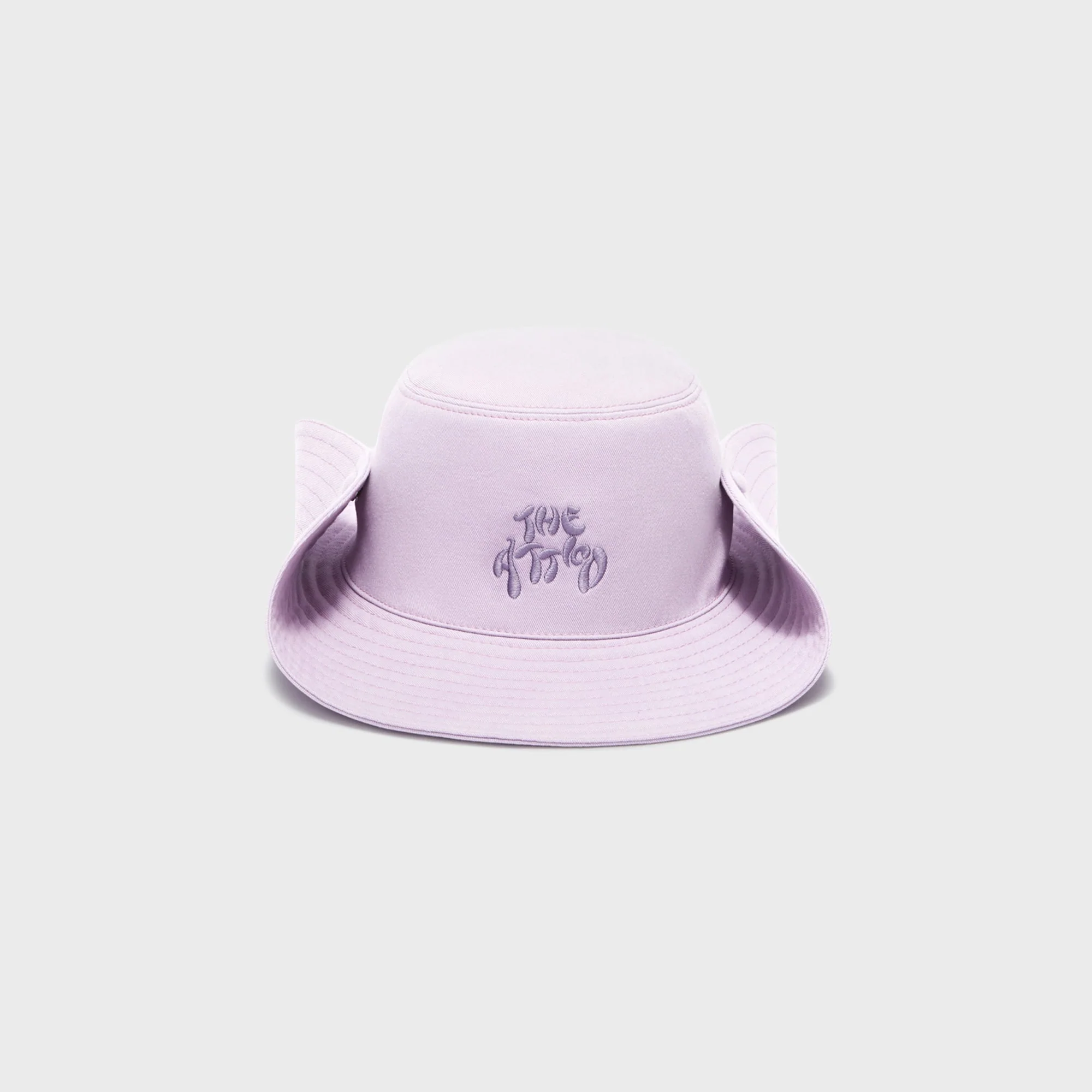The Attico Embroidered Wide Brim Cap - Faded Violet