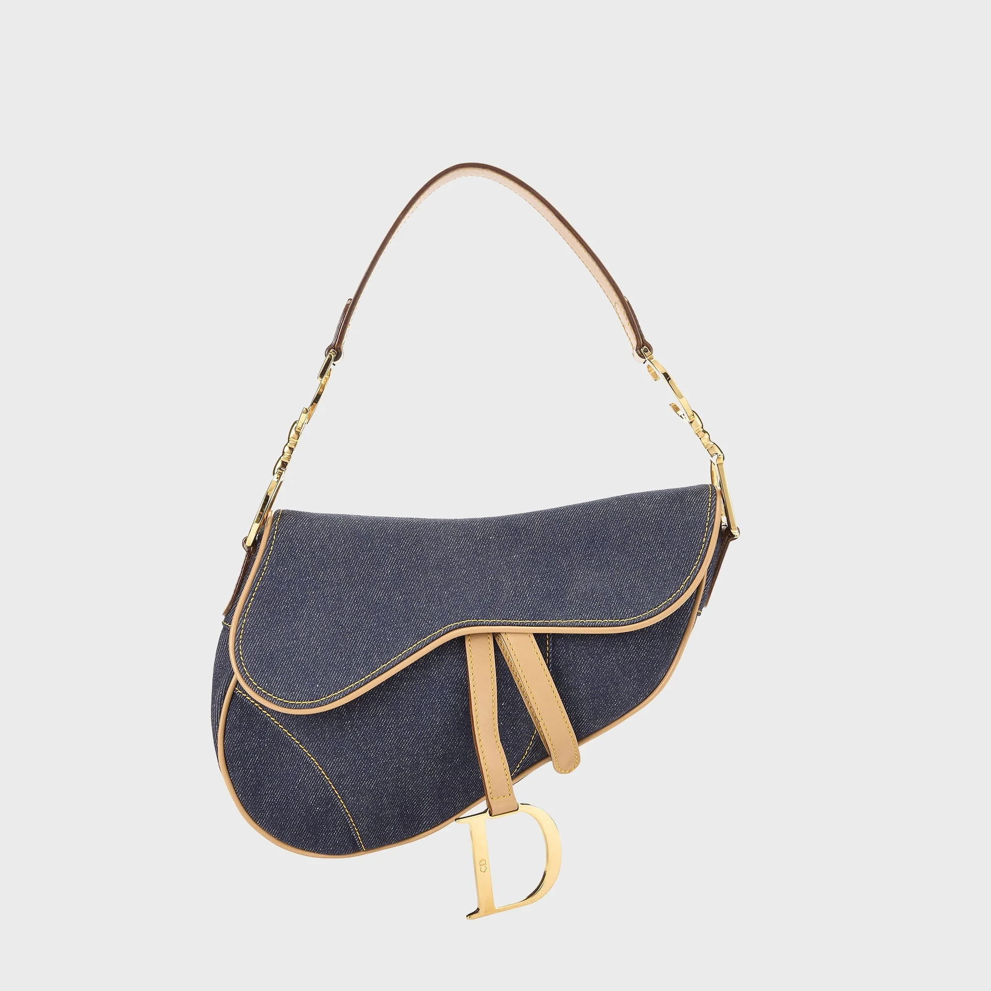WGACA Dior Denim Saddle Bag - Navy