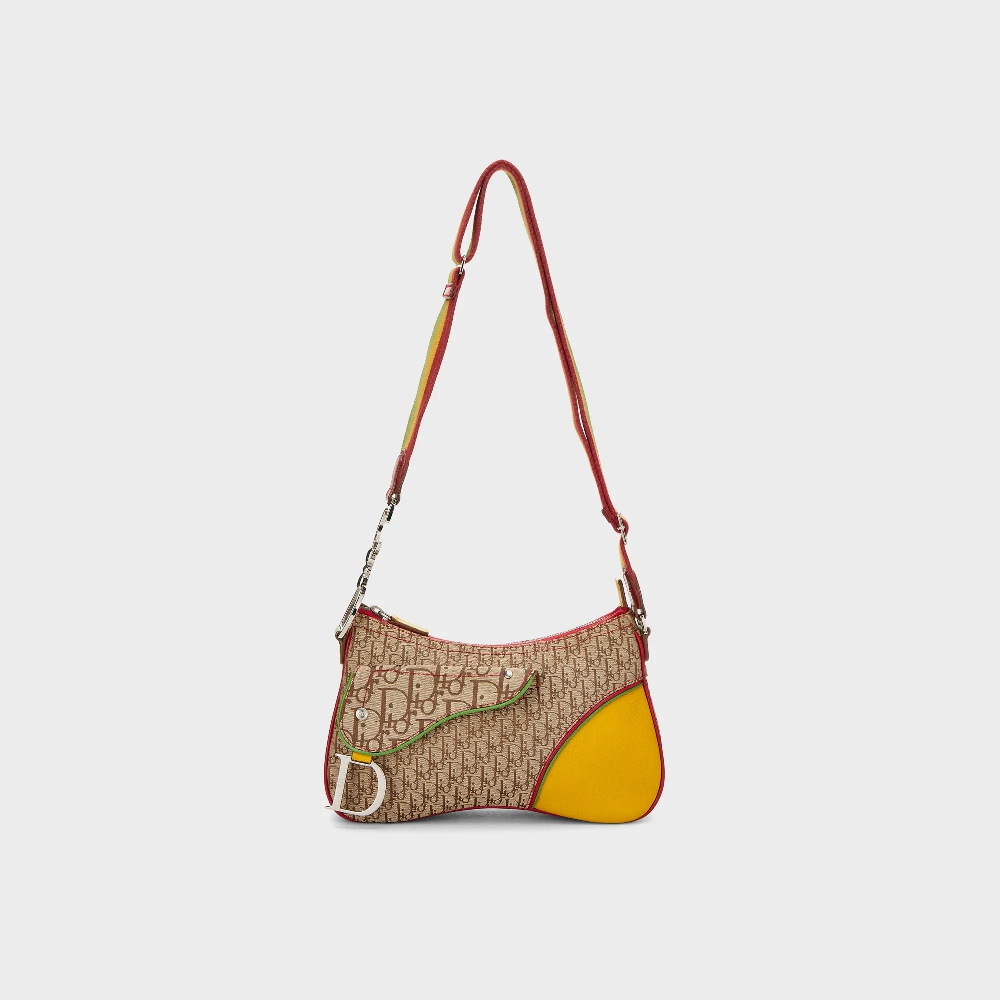 WGACA Dior Trotter Rasta Double Saddle Bag - Multi