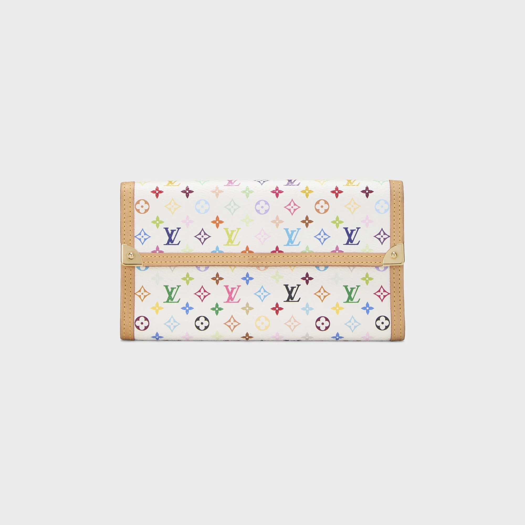 WGACA Louis Vuitton x Takashi Murakami International Wallet - White / Multi