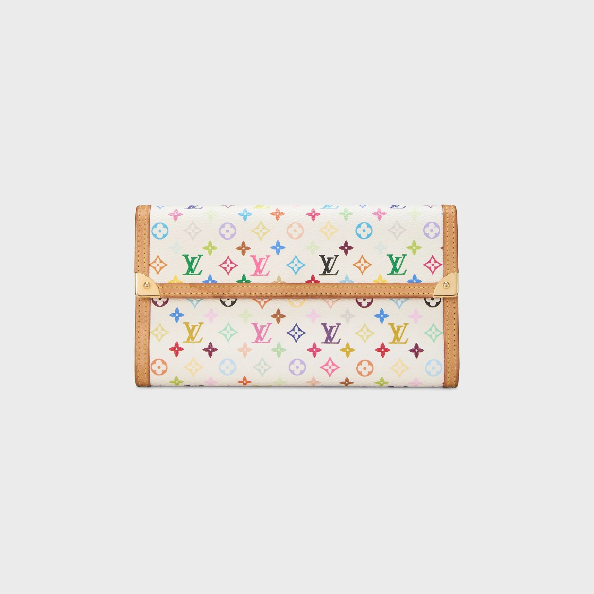 WGACA Louis Vuitton x Takashi Murakami International Wallet - White / Multi