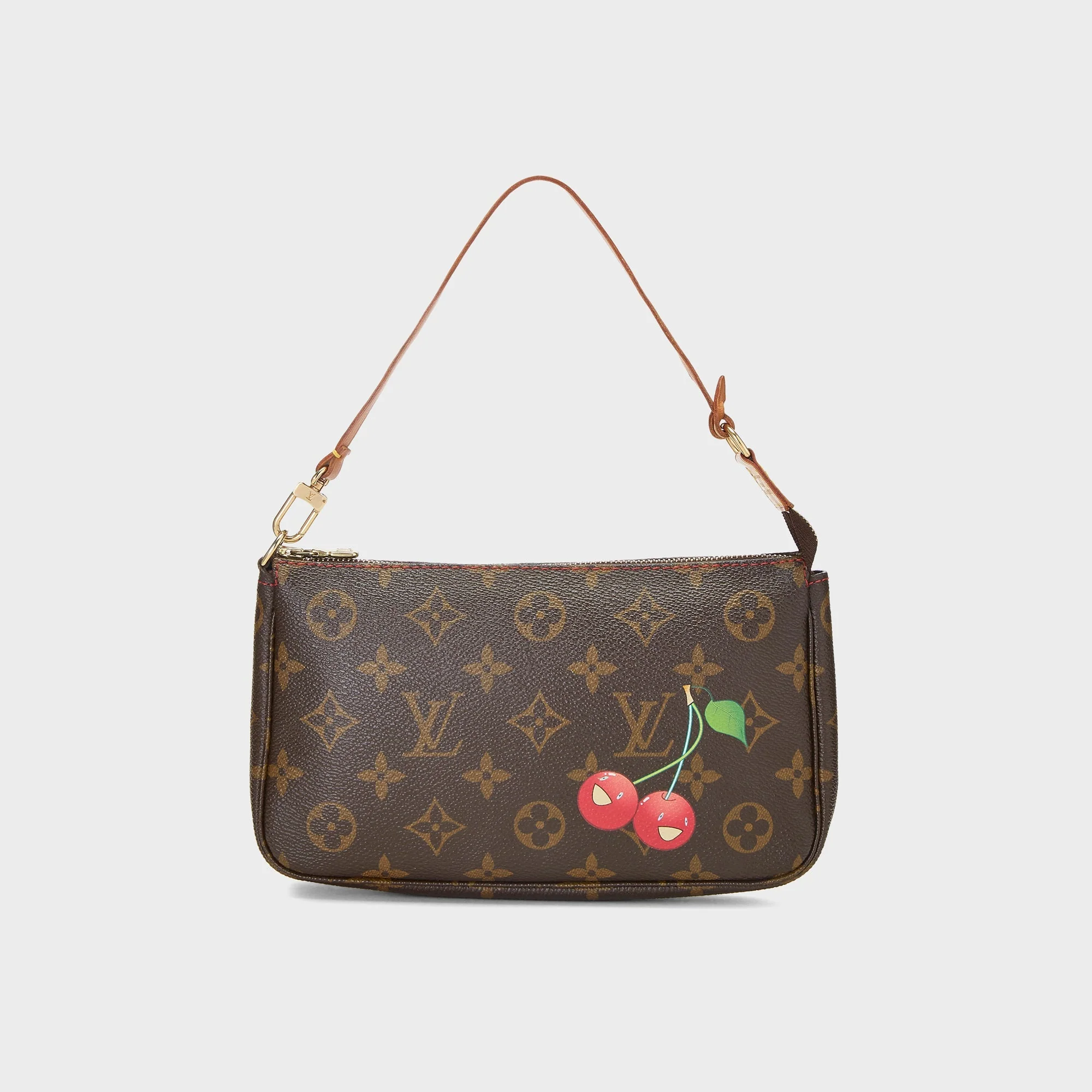 WGACA Louis Vuitton x Takashi Murakami Cherry Pochette Accessoires V2 Bag - Brown