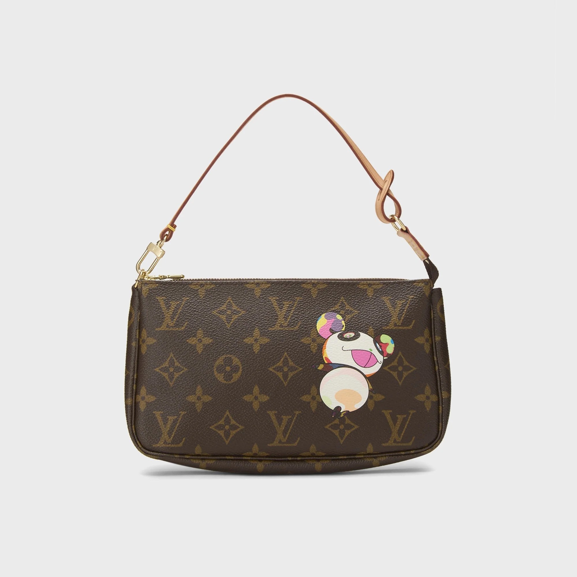 WGACA Louis Vuitton x Takashi Murakami Monogram Canvas Panda Pochette Accessoires - Brown