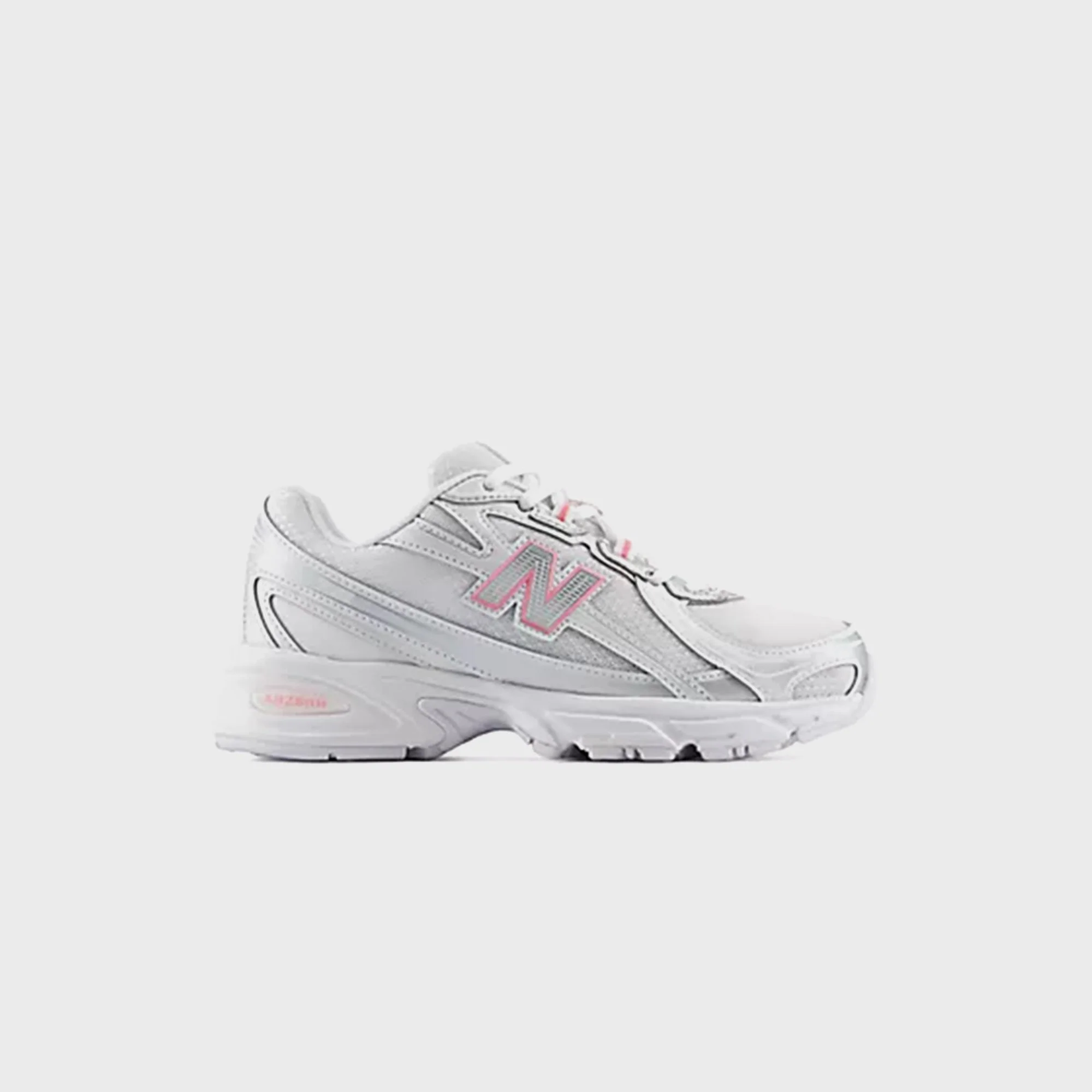 New Balance GS 740 Bungee Lace - Silver Metallic / Signal Pink