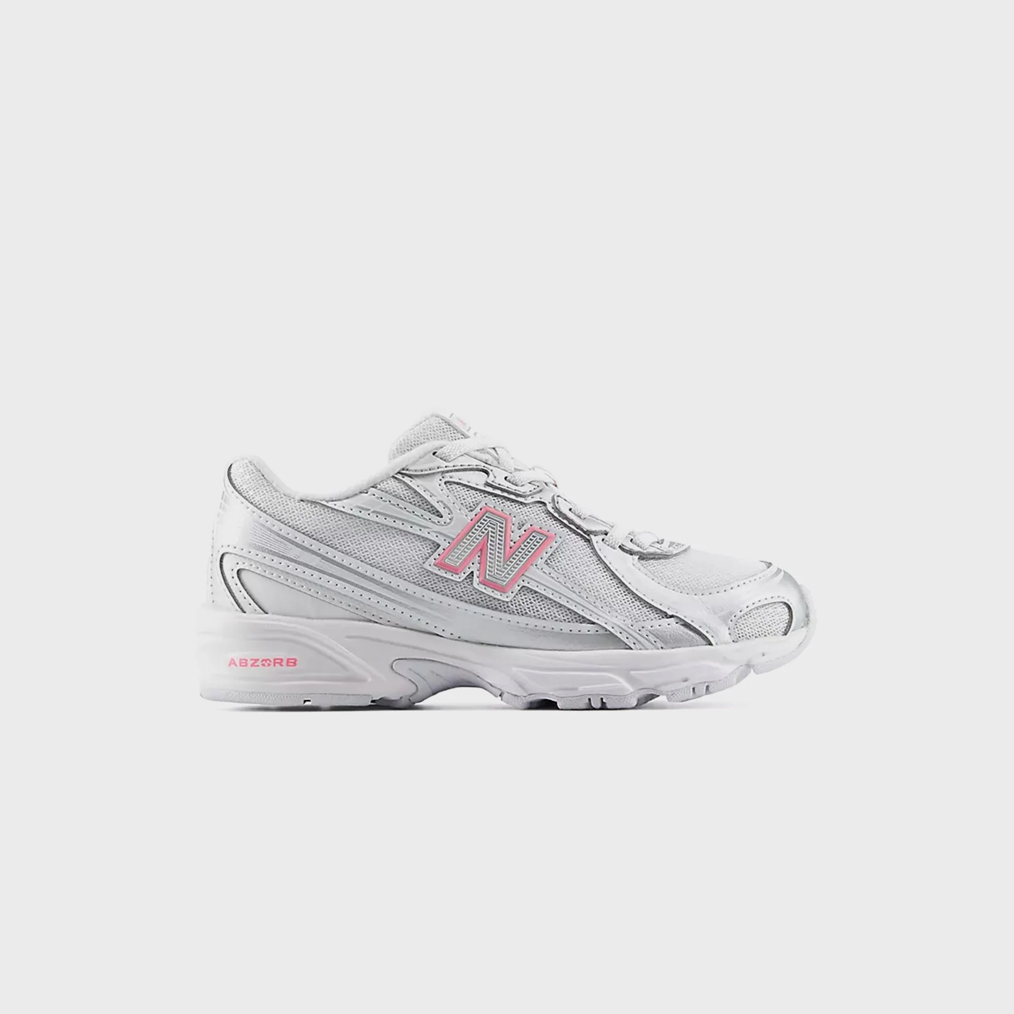 New Balance PS 740 Bungee Lace - Silver Metallic / Signal Pink